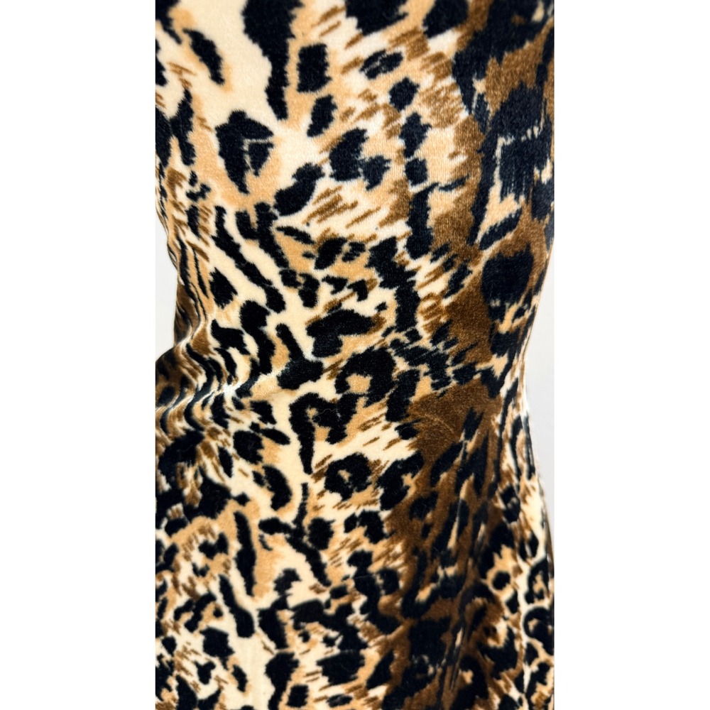 Mob Wife Indie Sleaze The Original USA Leopard Print Velvet Mini Dress Small - Picture 11 of 11
